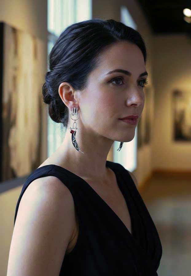 Silver earrings
