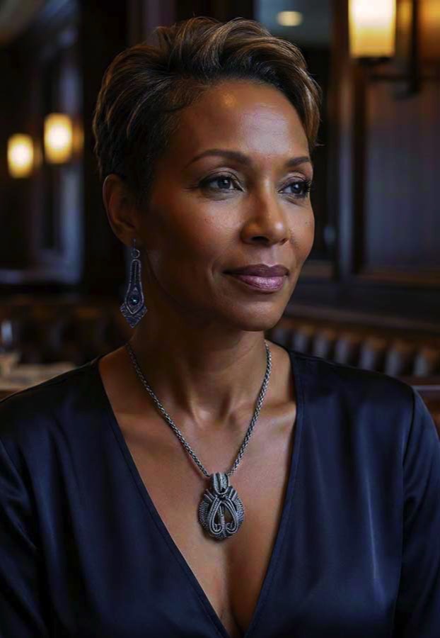 Silver earrings and necklace